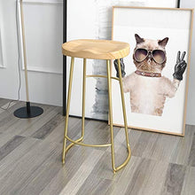 ZEH Sedia da Pranzo, Sedia, Sedia, seggiolone, seggiolone, Sgabello Bar Sgabello Schienale poggiapiedi contatore bistrot Colazione Pub Cafe Cucina Altezza Meta FACAI (Color : 1, Size : 75Cm)