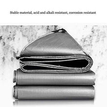 MTYLX Telo Multiuso per Esterni ， Telo, Rivestimento Grigio Resistente Impermeabile Occhielli Rinforzati Di Spessore 0,38 Mm per Campeio All'Aperto 18 Taglie 200G / M²,Grigio,6X8M