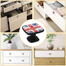 Bandiera britannica (5) Pomelli per Porta Set di 4 Pomelli per Mobili Manopole per Cassetti Cucina Armadio Vetro