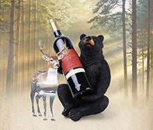 LHQ-HQ detentore dell'animale Bottiglia di Vino, Vino Cabina Resina Cabina Singola visualizzazione Bottiglia, Stabile, Forma Orso Nero, 8.4 * 8.2 * 10.4 in