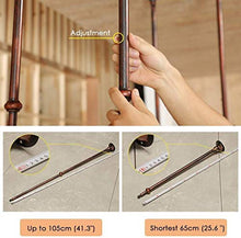 LDM Portabottiglie da Vino in Metallo Calici Portabottiglie in Vetro Armadietti da Vino sospesi a Parete [Altezza 25,6"-41,3" Regolabile] - Telaio in Bronzo (Dimensioni: 150 cm)