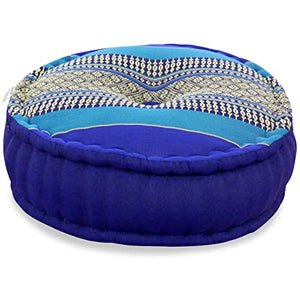 livasia | cuscino zafu | cuscino in kapok pregiato per yoga o meditazione | cuscino rotondo per sedia o pavimento