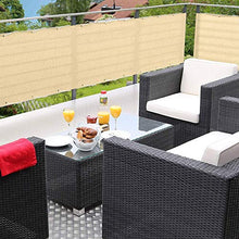 Shade Sail Baldacchino, Recinzione Per La Privacy Schermo, Filtro Luce Poliestere Traspirante Con Acciaio Inossidabile Asola Per Pergola, Posto Auto Coperto, Portico ( Color : Beige , Size : 1.8x6m )