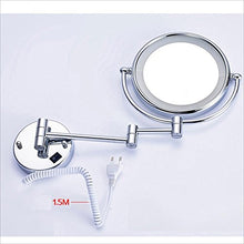 MMWYC Specchio for Trucco a LED/Specchio telescopico Pieghevole for Bagno/Specchio di Bellezza/Specchio bifacciale da Parete for Bagno, 8 Pollici