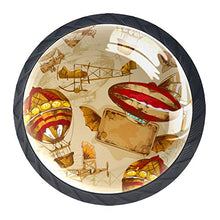 Set di 4 maniglie rotonde per armadio da cucina, credenza, cassettiera, cassettiera, con viti, per cucina, comò, armadietto, bagno, armadio vintage aeronautico