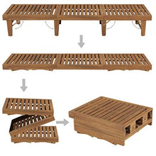 Tidyard Lettino Prendisole Pieghevole in Legno Massello di Acacia, Sedie a Sdraio da Giardino, Lettino da Esterno, Lettino Prendisole 200 x 61 x 30/86 cm