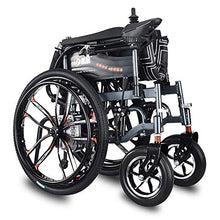 Accessori per la casa Sedia a rotelle elettrica per disabili per servizio pesante Sedia a rotelle elettrica pieghevole e leggera Sedia a rotelle a 360 gradi Joystick Larghezza sedile 46 cm Capacità
