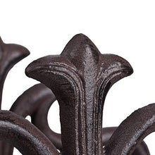 Relaxdays, Marrone Scuro Portatubo da Parete, Stile Antico, per Giardino e Pergolato, Supporto Tubo Ghisa, 15x36x15 cm
