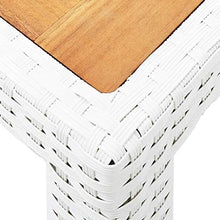 Tidyard Set da Pranzo da Giardino Mobili da Giardino, Set di mobili, Set di mobili da Giardino, Tavolo Sedie da Giardino, Tavolo sedie Esterno, Set di mobili da Giardino 7 pz in Polyrattan Bianco