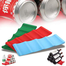 Yardwe Bottiglia E Lattina Impilatore Frigorifero in Silicone Bottiglie di Birra Impilatore Cremagliera Porta Bottiglie di Vino Organizzatore Soda può Organizer Mat per Cucina