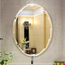 CENPEN Senza Telaio Bagno Specchio a Parete Auto inciso Lace Trucco dello Specchio Ovale Specchio (Dimensioni: 60 * 80cm)