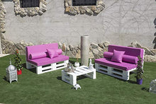 Palets Talavera SL Set 1 x divano pallet 12 Ocm x 80 cm, 1 x tavolo 80 x 50 cm, levigato e spazzolato, per interni ed esterni, colore naturale