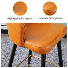 YS Sedia Sedia da Bar in Metallo, Sedile da Ristorante Seggiolone in Ferro Leggero Stile Europeo Adatto per Reception Camera da Letto Familiare Coffee Shop,un ~ Arancione