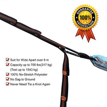 NATUREFUN Camping Hammock Accessori Sistema di Sospensione Cinghie per Amaca 2000+ lbs Heavy Duty con 18 Passanti, 100% Poliestere Non Elastico, 2 Pezzi