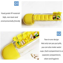 BGSFF Portapillole, Portapillole, Portapillole, Portapillole Portatile 2 in 1 Contenitore per medicinali, Viaggio 7 Giorni, Portatile, Rimovibile, Struttura a Prova di umidità, Vitamine