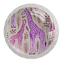 Giraffa rosa 4 PCS Pomelli per Porta, Pomolo per Mobile, Pomelli per Mobili con Viti, Maniglia per Armadietto, Pomelli per Porta, Pomelli per Cassetti per Porta, Armadio, Cassetto e Credenza