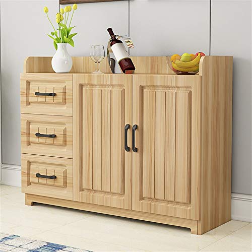 Armadio per armadietto da pavimento Free Standing bagagli Petto Credenza moderna a buffet Server Credenza Cucina sala Cupboard Può essere usato per la decorazione ( Color : Wood , Size : 120x40x80cm )