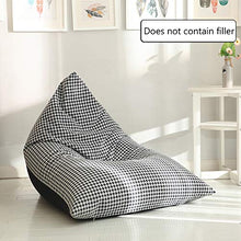 RIYIFER Copertura per Pouf, Copertura per Poltrona A Sacco Grande Tessuto in Poliestere Bean Bag Cover Adatto A Camera da Letto, Soggiorno, Giardino,Nero,90x120x100cm