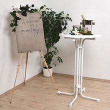 Beautissu Tavolo Alto da Bar bistrot Catering Cocktail ed Eventi Bellini Ø 70 Pieghevole - Bianco - Tavolo Alto da Giardino - Tavolo da Esterno