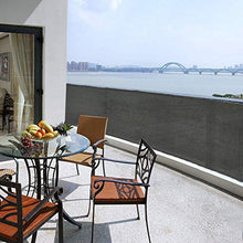 Longdafei - Telo per balcone, protezione dai raggi UV, resistente alle intemperie, con fascette stringicavo, tessuto speciale HDPE, 5 m (90 x 500 cm), colore: grigio