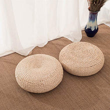 WWZL Cuscino Futon in Rattan Pouf Rotondo Tappetino da Meditazione per Cerimonia del tè a Casa Cuscino in Stile Giapponese per Yoga, Bovindo, Soggiorno,50cm