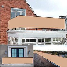 100x900cm Schermo Privacy Frangivista Balcone Frangivento Anti-UV Telo Oscurante Impermeabile Densità 200g/㎡ Giardino terrazza Recinzione Copertura con Fascette e funi/Colore Sabbia