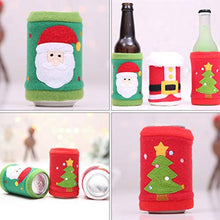 YARNOW 4PCS Coperchi per lattine di Birra di Natale Coperchi coibentati per lattine di Babbo Natale per bibite in lattina Bottiglia di Feltro