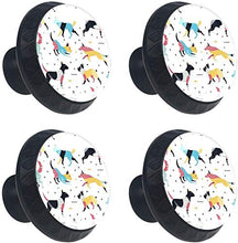 Dogs Memphis Pomelli per Porta Set di 4 Pomelli per Mobili Manopole per Cassetti Cucina Armadio Vetro