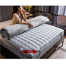 ZIEO Mat Pieghevole Futon Materasso Morbido Tatami Tappetino Antiscivolo Pieghevole Giapponese dormitorio Mattress Pad Portatile Addensare Pad Grey Pieghevole futon Giapponese