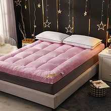 Futon - Materassino pieghevole in tinta unita Tatami, per letto singolo, matrimoniale, tiene al caldo in inverno, morbido tappetino per dormitorio, per studenti, singolo, matrimoniale, rosa, regina