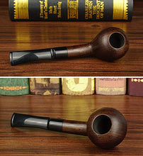 Pipa da uomo fatta a mano in tabacco, pipa vintage in legno radica, portatile senza vernice, con accessori, A2