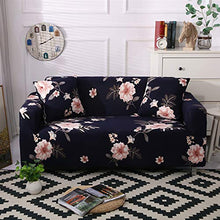 Treer Copridivano Elastico con Braccioli, Copridivano per 1/2/3/4 Posti Poltrone Salotto Protettore Imbottito Copridivano Elastico Antiscivolo Lavabile (Fiori Rosa,4 posti: 235-300cm)