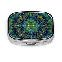 Scatola quadrata per pillole medicinali Mandala stampe moda pillola organizzatore viaggio pillole dispenser per vitamine integratori
