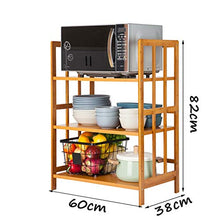 LYM &ripiano di stoccaggio Multifunzionale del Forno a microonde Rack di bambù Rack di stoccaggio Cucina Organizzatore Semplice Forno Rack Layer-Spazio Regolabile Scaffale di Finitura