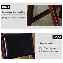 Chair QL Sedia da Pranzo in Legno Massello Semplice Nordica con Seduta in Pelle PU, Sedia Pieghevole Salvaspazio in Legno Massello, Sedia da Ufficio Portatile per Il Tempo Libero Sedia Pieghevole