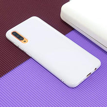 CrazyLemon Custodia per Samsung Galaxy A70, Custodia protettiva antiurto per cellulare sottile e sottile in silicone morbido alla moda colore solido trasparente Cover Case - Bianca