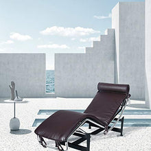 CN Cover Moderna Poltrona Reclinabile della metà del Secolo, Chaise Longue in Pelle, Angolo Reclinabile Regolabile, Forte capacità di Carico, Adatto per Il Soggiorno Dell'ufficio Giardino