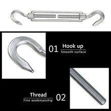 Magicfun Kit di Montaggio per Tenda per Vela Rettangolare a Scomparsa, Kit di Fissaggio Kit Hardware per Vela in Acciaio Inox