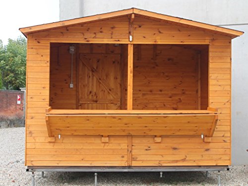 CABEX CO. S.r.l. - Chiosco Espositivo in Legno, Doghe in Pino Massello Spessore 19 mm. Serie CH Modello [CH3x2]