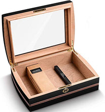 ZouYongKang Armadio humidor di sigaro fatto a mano con igrometro digitale, scatola di sigaro rivestita in cedro spagnolo, cedro legno foderato e ricercono del vassoio di cedro rimovibile, contiene fin
