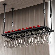 JHGJBJ Appeso cremagliera del Vino del Metallo, Supporto di Vetro di Vino 30-60cm Regolabile in Altezza Ferro Appeso con Serbatoio Bottiglia (Size : 120x30cm)