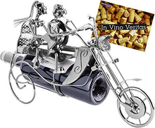 BRUBAKER Portabottiglie da vino regalo - coppia in motocicletta