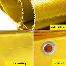 HZWLF Grande Tela Cerata Resistente, teloni, Tela Cerata in PVC 0,55 mm tettoia Esterna Giardino Tenda Parasole Impermeabile Tenda da Sole Tenere Calda Tenda, Giallo, 2X2 m