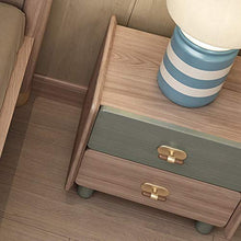 Comodino Camera da Letto Soggiorno Study Room Facile Montaggio Ash Comodino Solid Tavolo Wood End con 2 cassetti-Side Table Adatto Successivo ad Un Letto o Un Divano