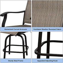 MengFeiNi 1 5 PCS Sgabelli da Bar A Barre All'aperto Girevoli Bistro Set, Sedie all-Meteo Top Tavolo E Set con Mobili Patio per Ombrellini, Cafes Yard Prato Giardino (4 Tavolo)