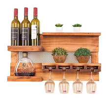 Semplice e Creativo Portabottiglie Semplice e Creativo Portabottiglie Sospeso da Parete Portabottiglie in Legno Portabottiglie Multiuso Semplice e Creativo Decorazione a Parete, PZW