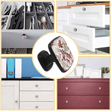 Natale e casa d'inverno decorata Pomelli per Porta Set di 4 Pomelli per Mobili Manopole per Cassetti Cucina Armadio Vetro