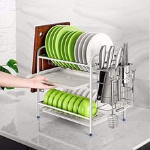 LYM &ripiano di stoccaggio Scaffale da Cucina, organizzatore Multifunzionale dello scaffale di Cucina dello scaffale di Scarico dell'Acciaio Inossidabile della Famiglia -2 Strato Scaffale di Finitura