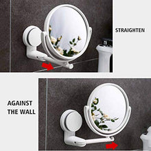 Specchio Trucco, Specchio da Parete per Bagno, Bifacciale Specchio per il trucco, Specchio Cosmetico Pieghevole, Lente d'ingrandimento 2x, 360 ° Girevole, Retrattile, per Camera da Letto, Desktop