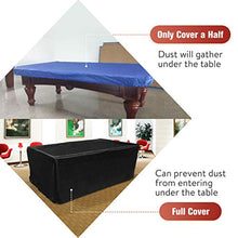 GEMITTO Copertura antipolvere per tavolo da biliardo da 2/,24/2,7 m, resistente ai raggi UV, resistente agli strappi, in tessuto di poliestere 287*155*82cm Nero